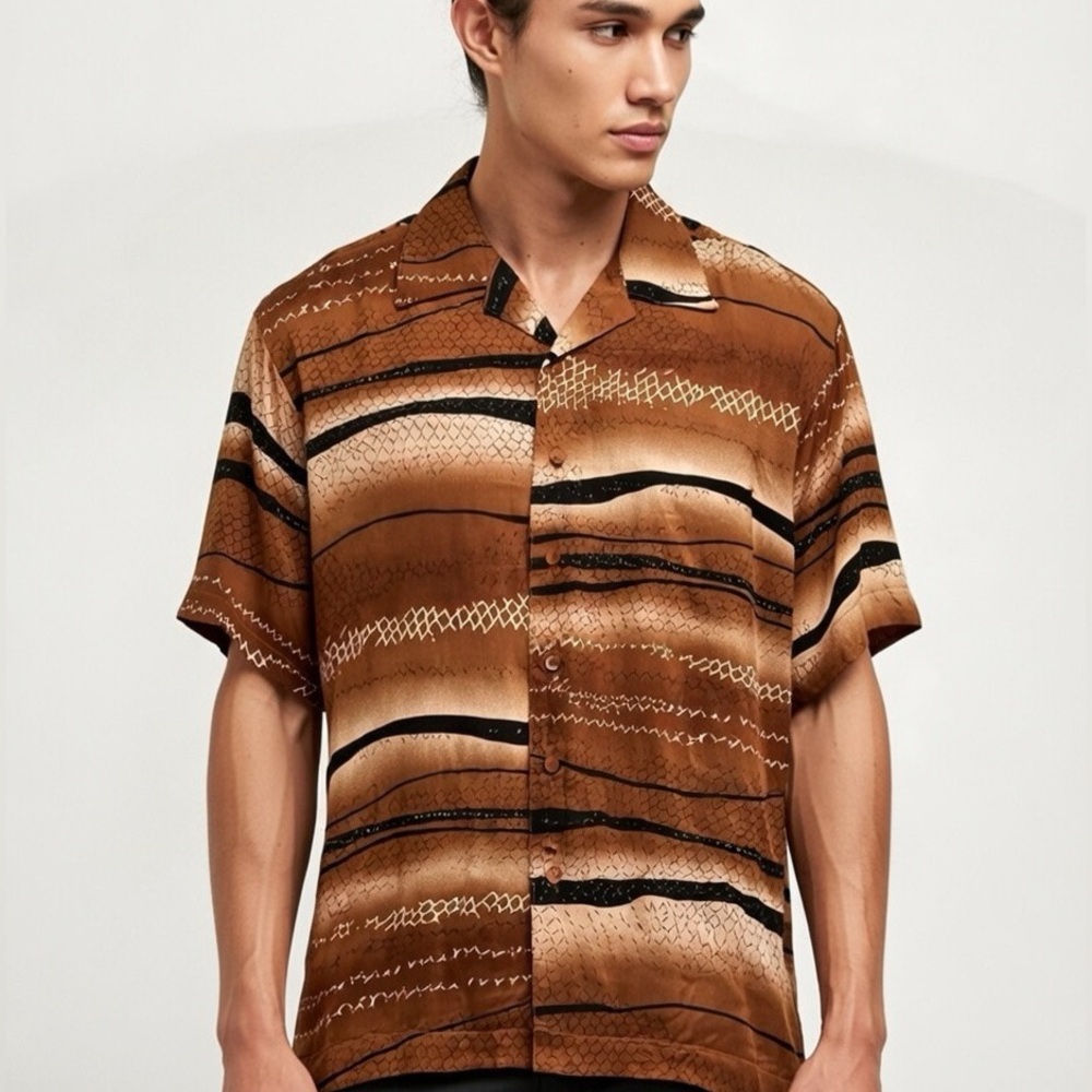 Mench Platinum‎ Vintage Men's Shirt Size Large